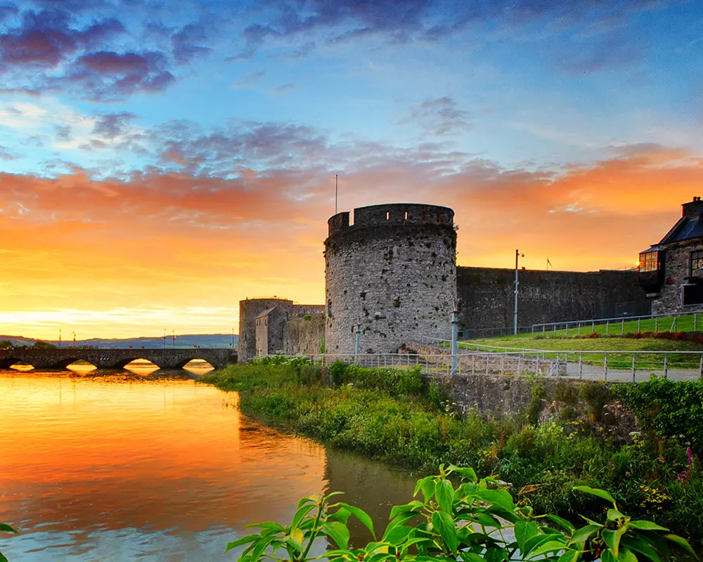 King John's Castle at sunset